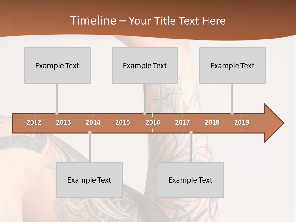Tattoo On Arm Grey Background PowerPoint Template