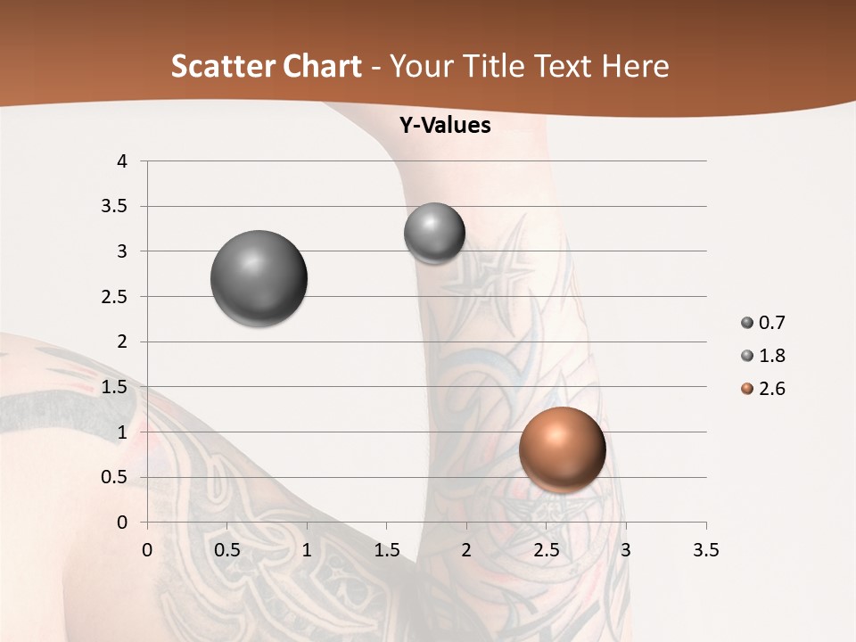 Tattoo On Arm Grey Background PowerPoint Template