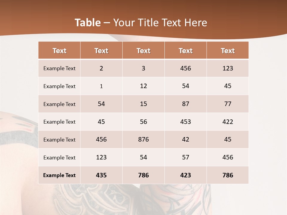 Tattoo On Arm Grey Background PowerPoint Template