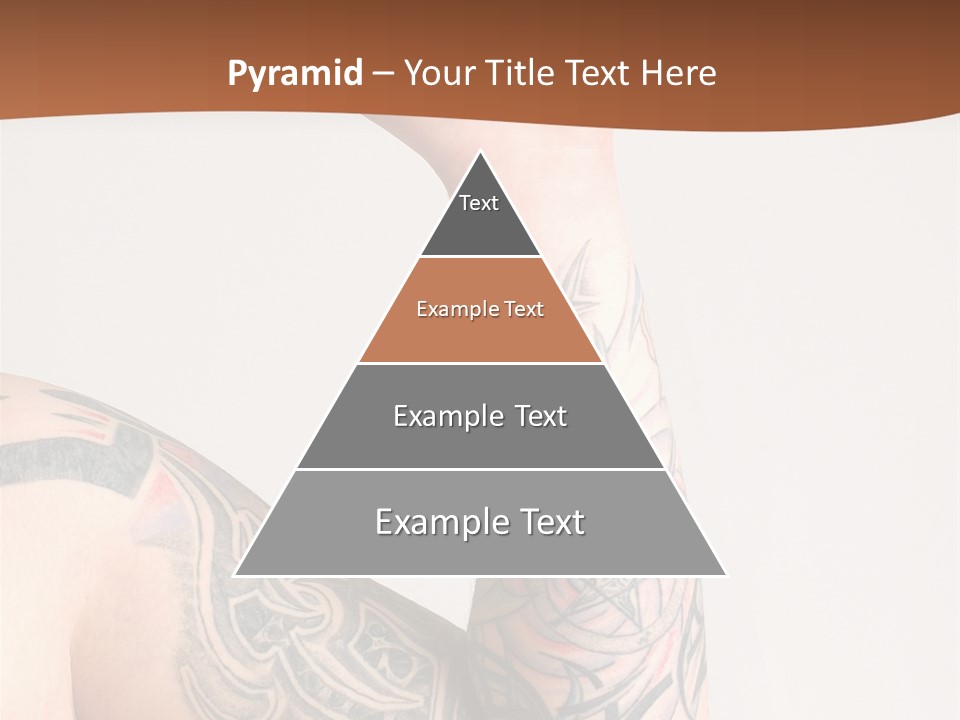 Tattoo On Arm Grey Background PowerPoint Template