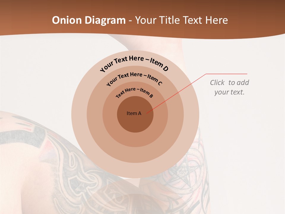 Tattoo On Arm Grey Background PowerPoint Template