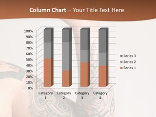 Tattoo On Arm Grey Background PowerPoint Template