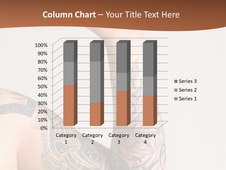 Tattoo On Arm Grey Background PowerPoint Template