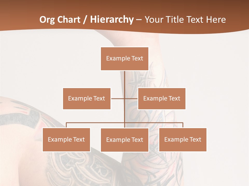 Tattoo On Arm Grey Background PowerPoint Template