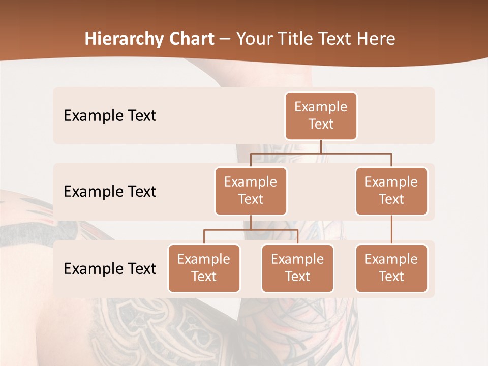 Tattoo On Arm Grey Background PowerPoint Template