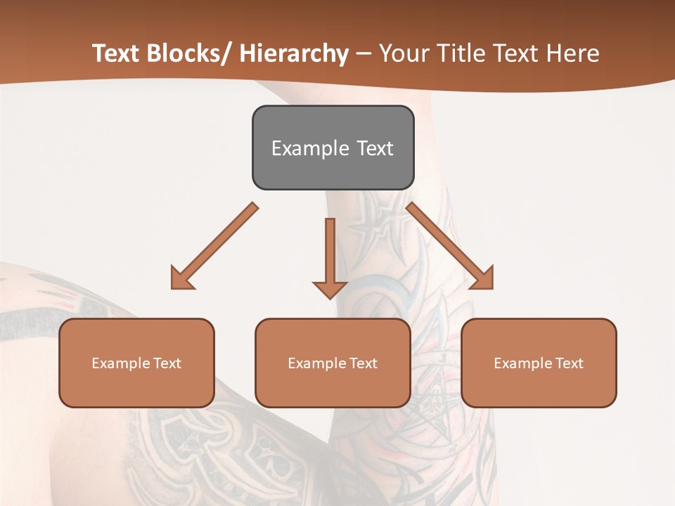 Tattoo On Arm Grey Background PowerPoint Template