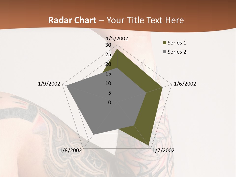 Tattoo On Arm Grey Background PowerPoint Template