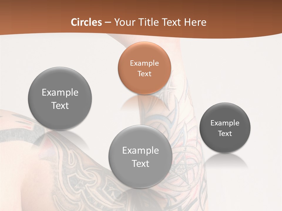 Tattoo On Arm Grey Background PowerPoint Template