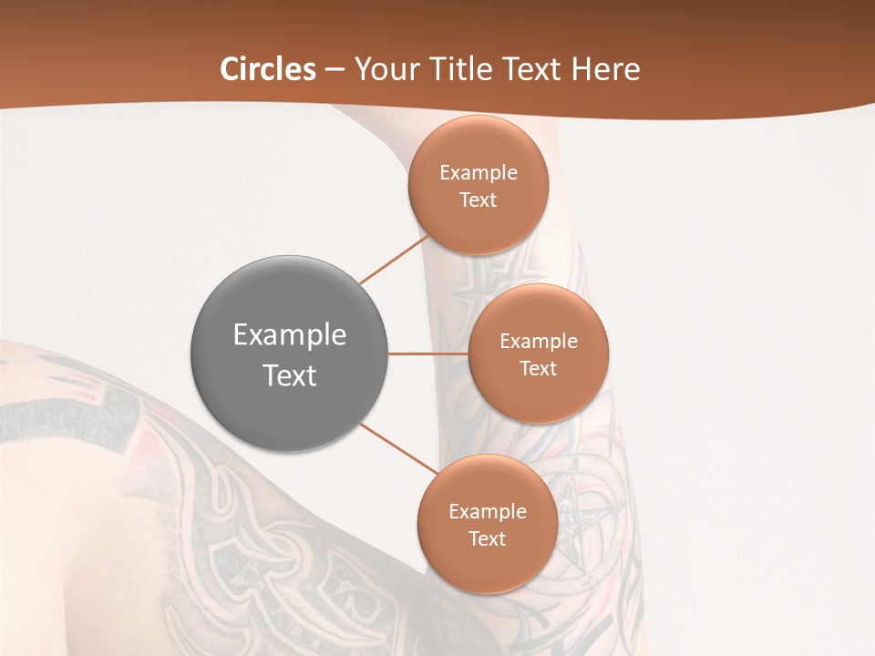 Tattoo On Arm Grey Background PowerPoint Template