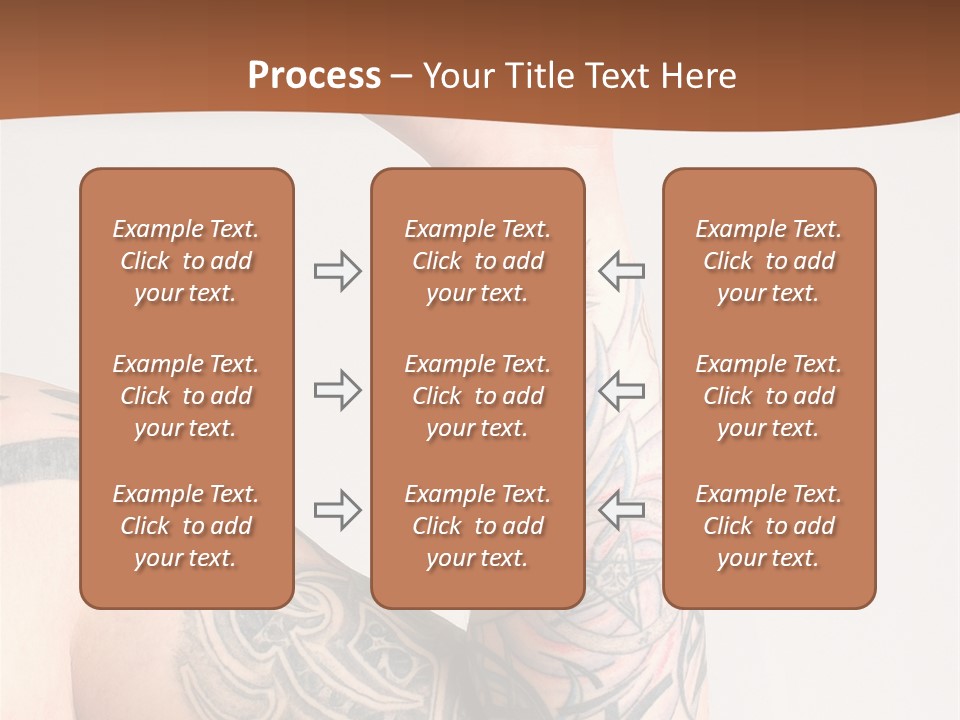 Tattoo On Arm Grey Background PowerPoint Template