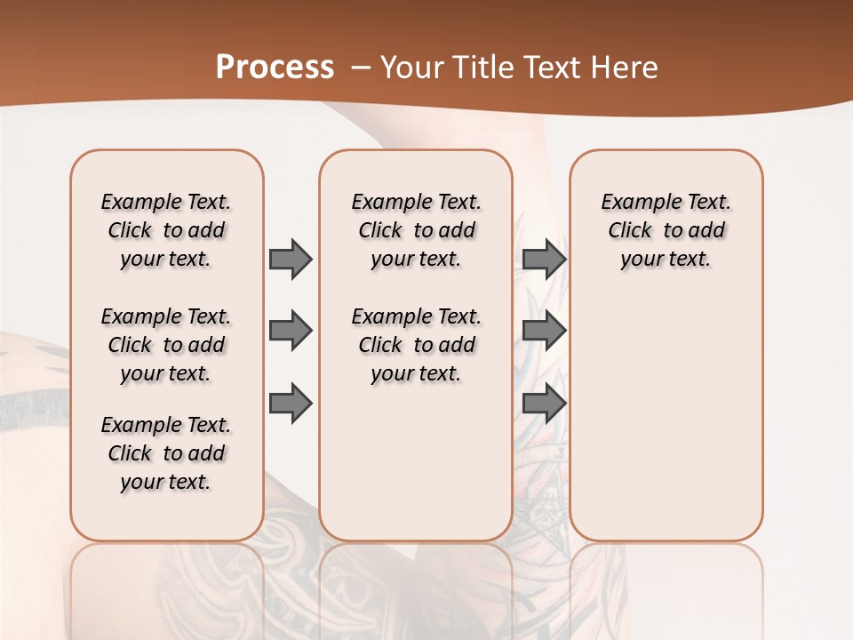 Tattoo On Arm Grey Background PowerPoint Template