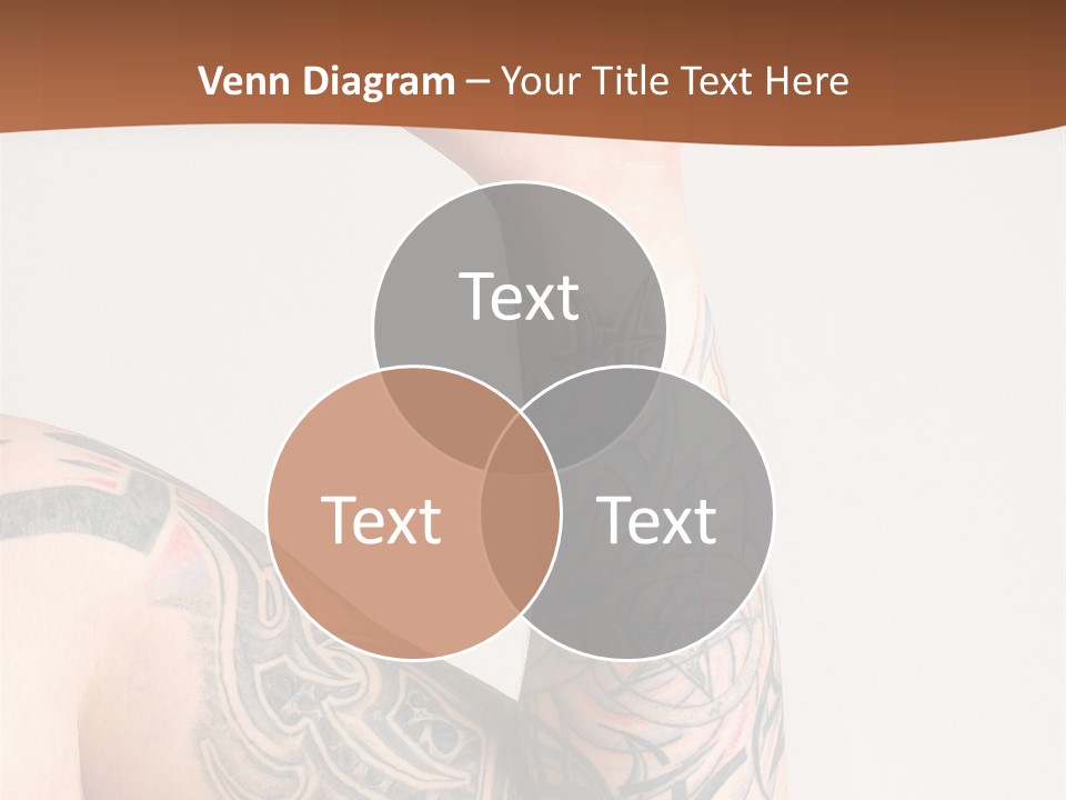Tattoo On Arm Grey Background PowerPoint Template