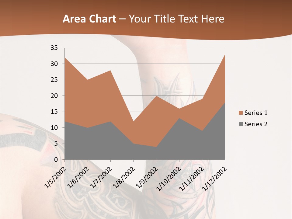 Tattoo On Arm Grey Background PowerPoint Template