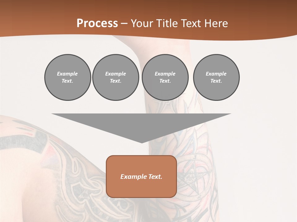 Tattoo On Arm Grey Background PowerPoint Template
