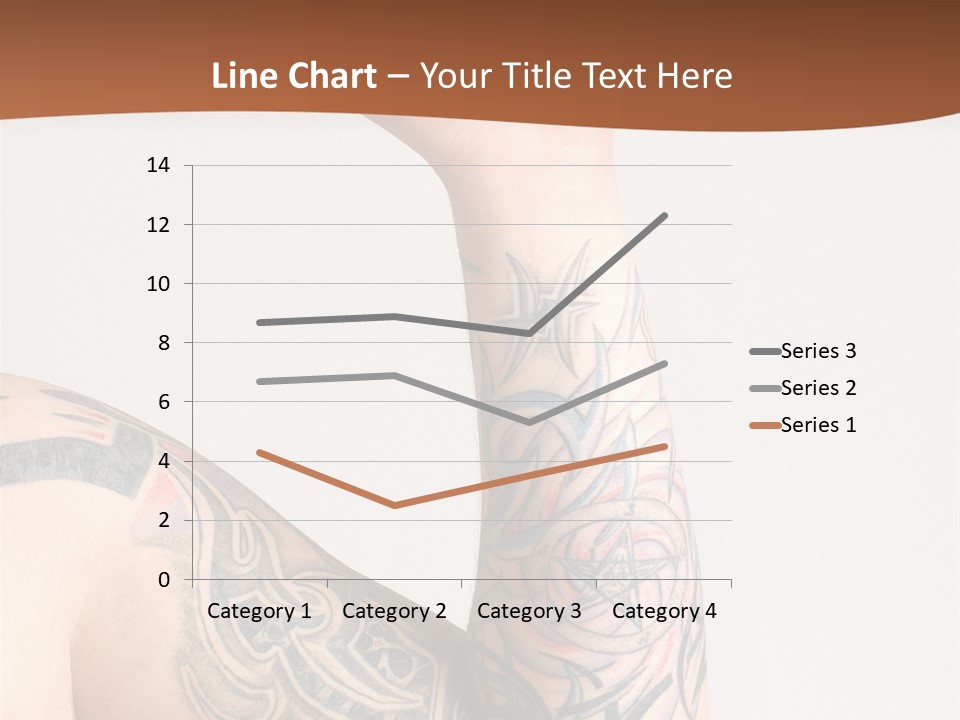 Tattoo On Arm Grey Background PowerPoint Template