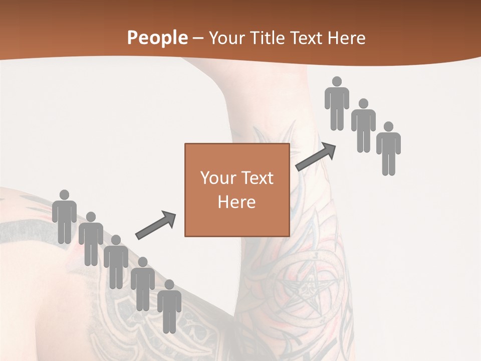 Tattoo On Arm Grey Background PowerPoint Template