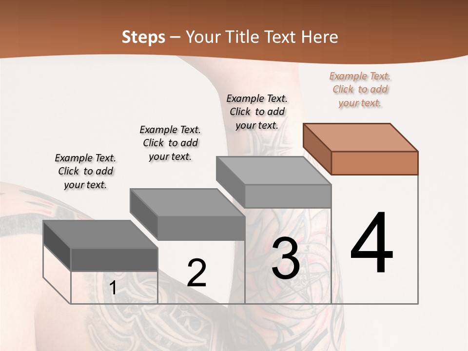 Tattoo On Arm Grey Background PowerPoint Template