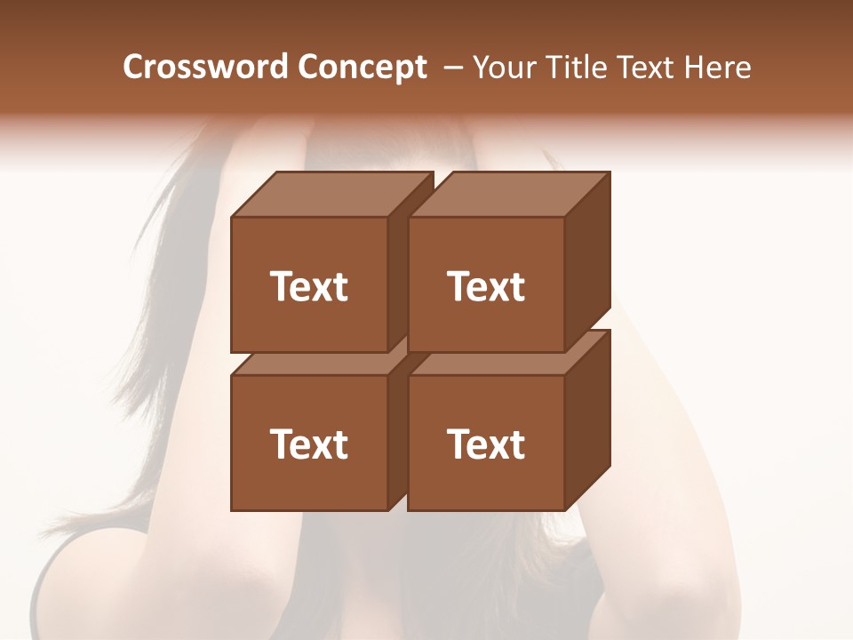 Woman With A Headache Over White Background PowerPoint Template