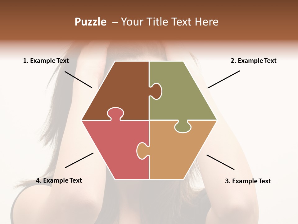 Woman With A Headache Over White Background PowerPoint Template