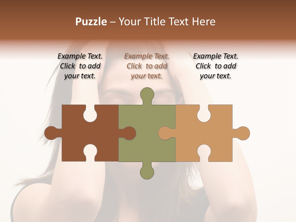 Woman With A Headache Over White Background PowerPoint Template