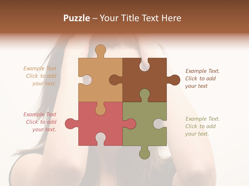 Woman With A Headache Over White Background PowerPoint Template