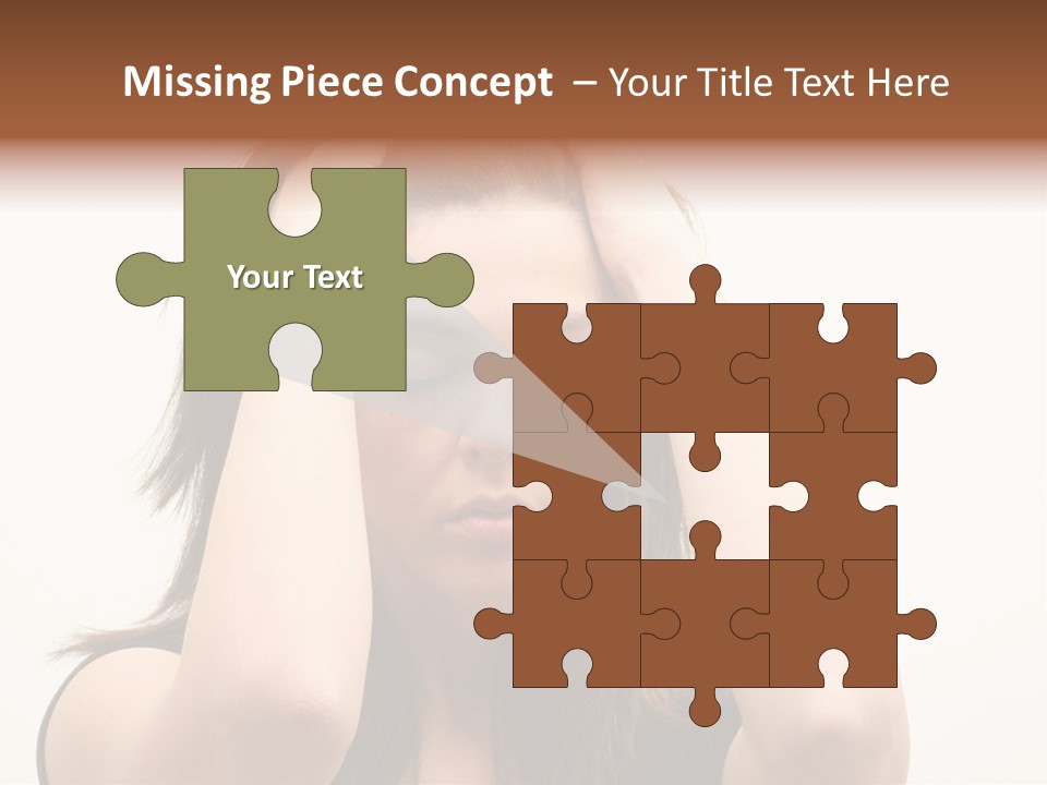 Woman With A Headache Over White Background PowerPoint Template