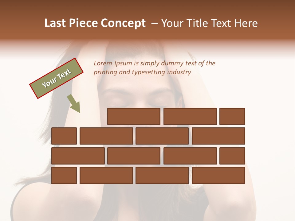 Woman With A Headache Over White Background PowerPoint Template