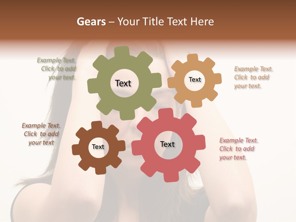 Woman With A Headache Over White Background PowerPoint Template