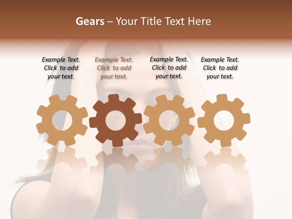 Woman With A Headache Over White Background PowerPoint Template