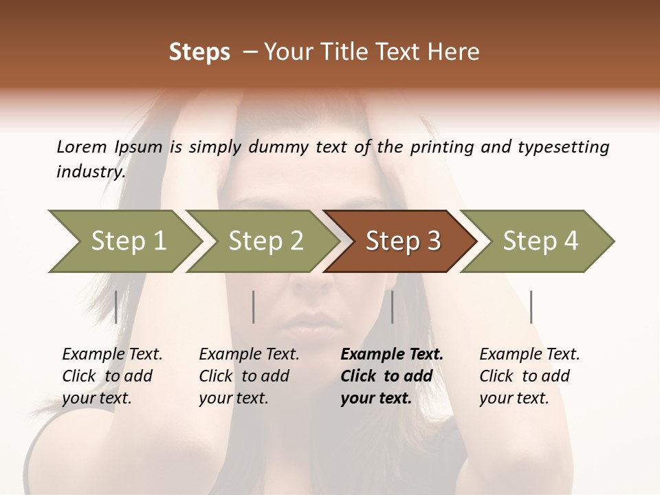 Woman With A Headache Over White Background PowerPoint Template