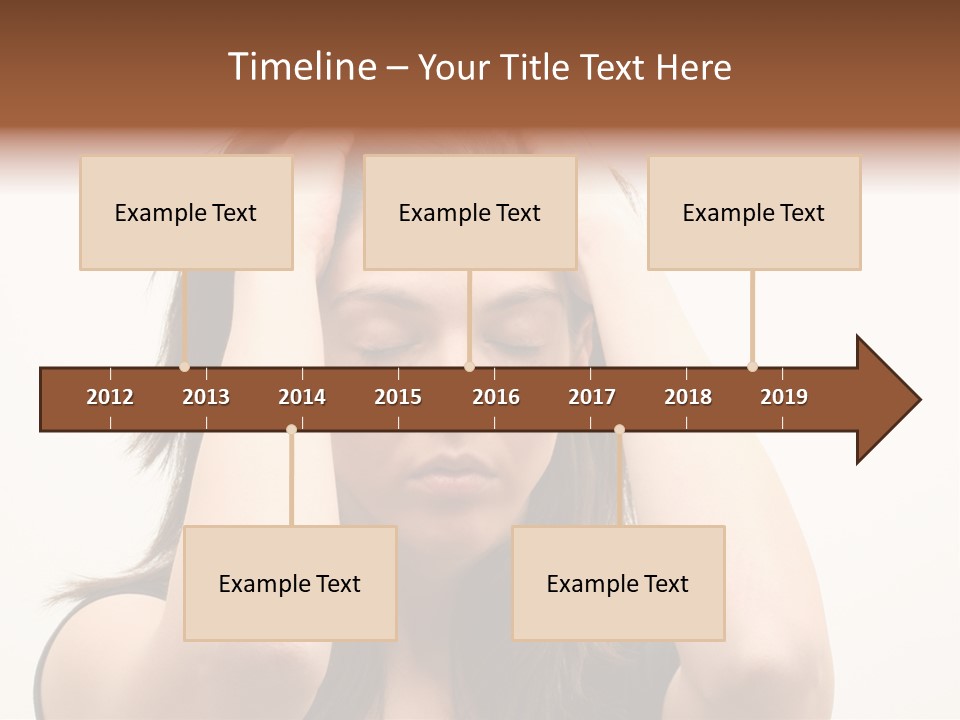 Woman With A Headache Over White Background PowerPoint Template