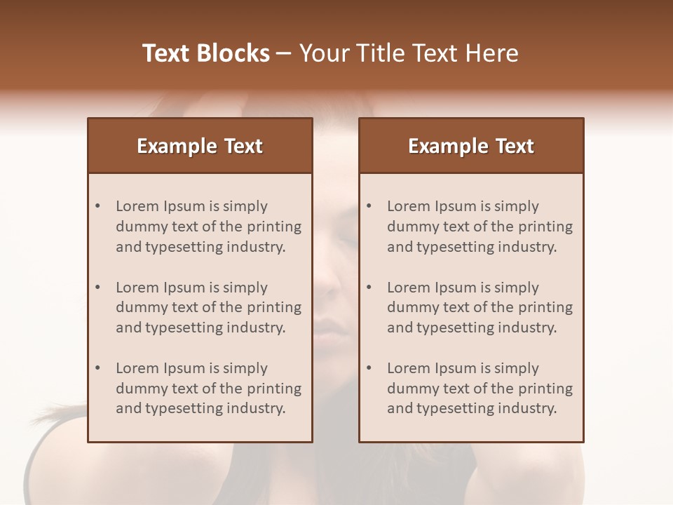 Woman With A Headache Over White Background PowerPoint Template