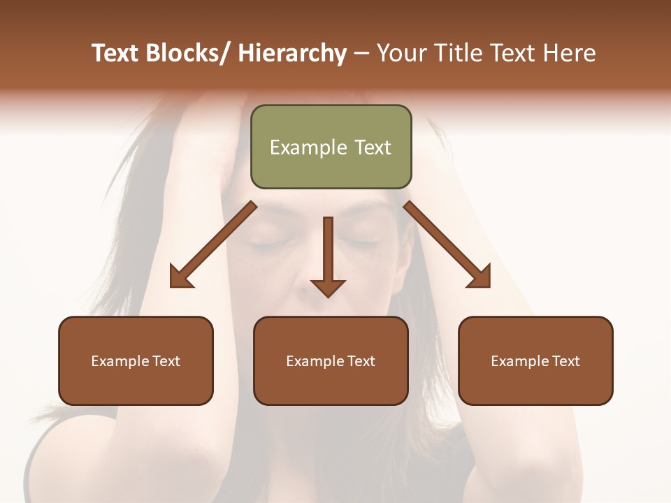 Woman With A Headache Over White Background PowerPoint Template