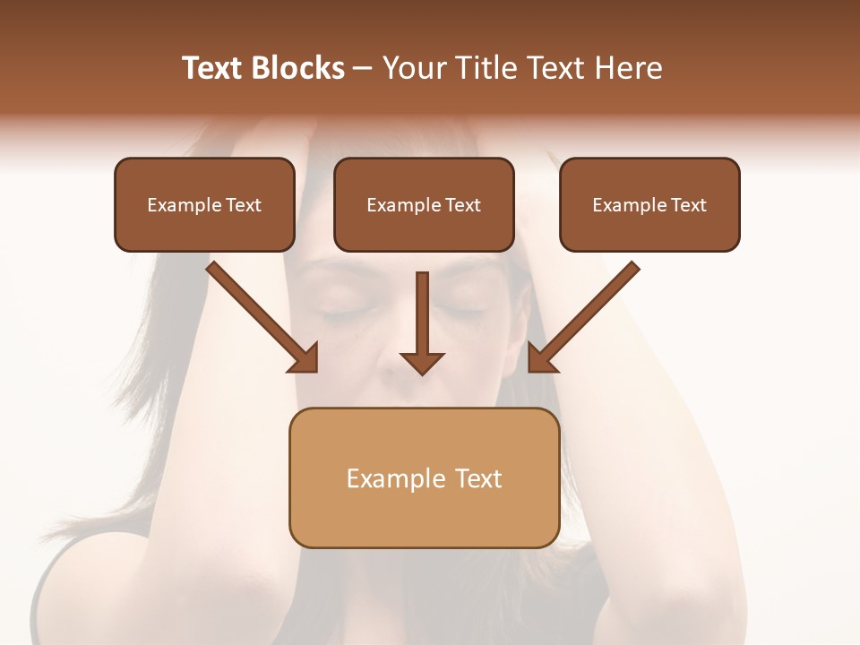 Woman With A Headache Over White Background PowerPoint Template