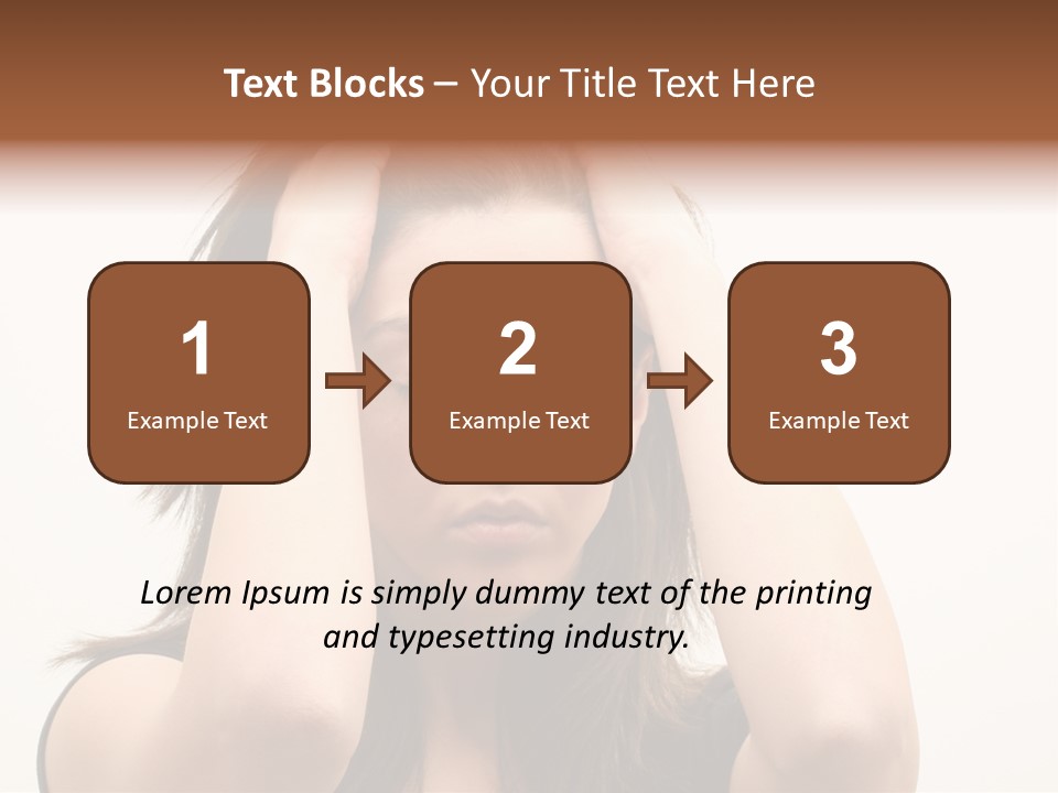 Woman With A Headache Over White Background PowerPoint Template