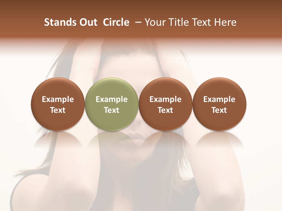 Woman With A Headache Over White Background PowerPoint Template