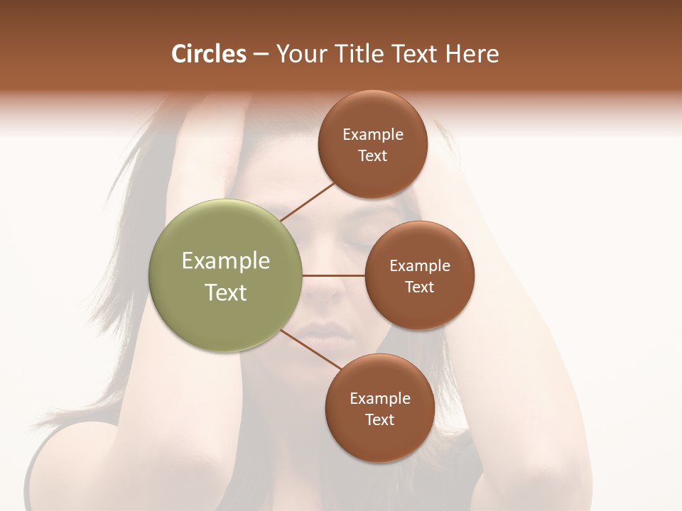 Woman With A Headache Over White Background PowerPoint Template