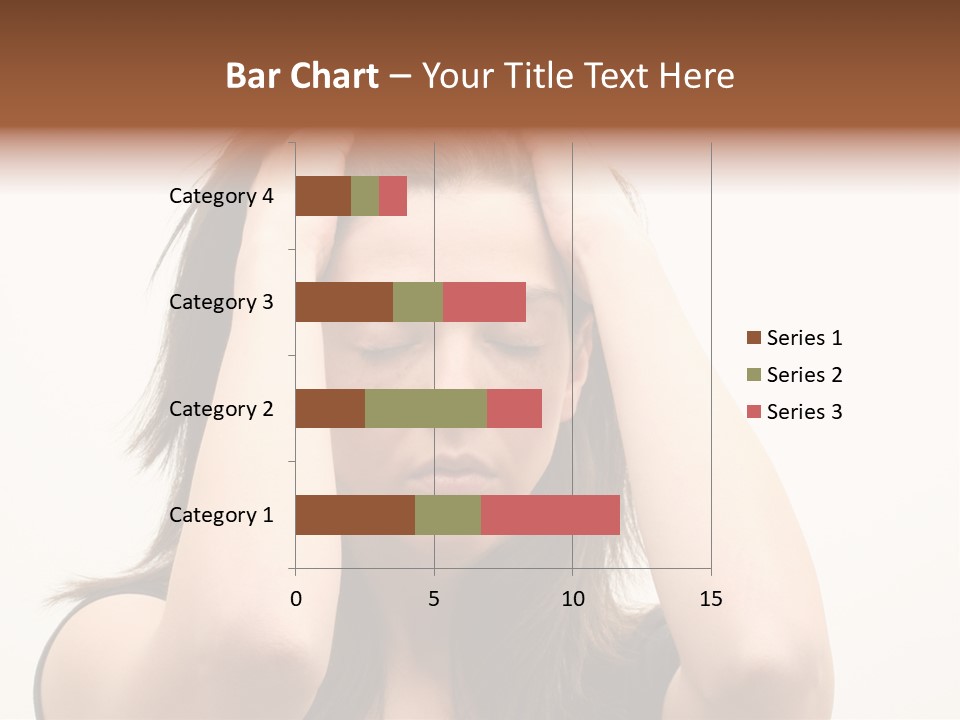 Woman With A Headache Over White Background PowerPoint Template