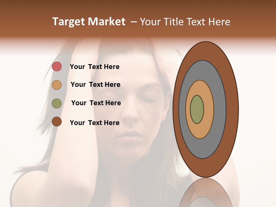 Woman With A Headache Over White Background PowerPoint Template