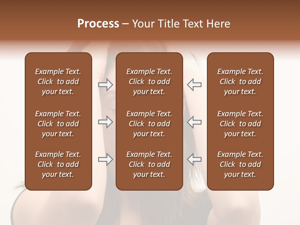 Woman With A Headache Over White Background PowerPoint Template