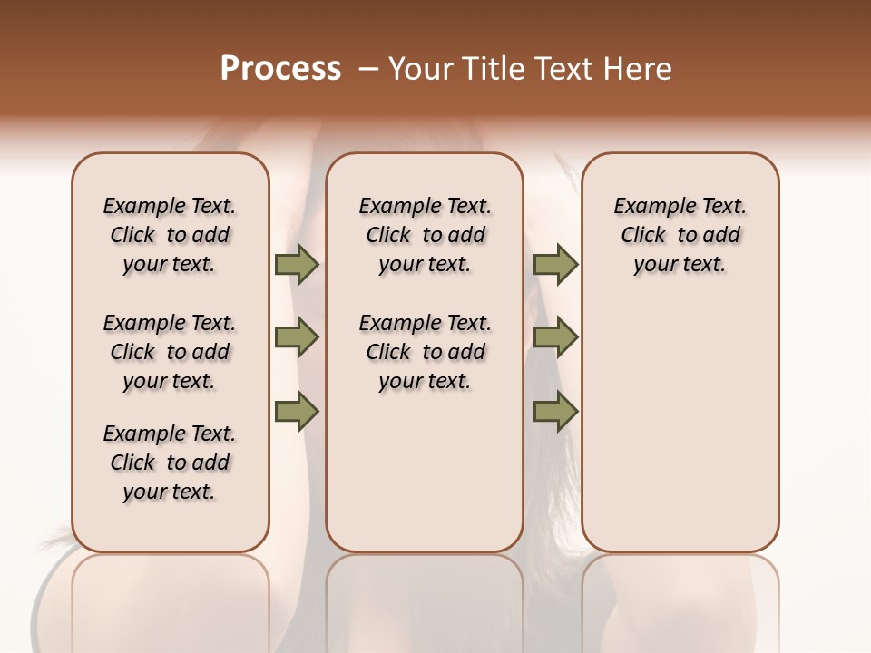Woman With A Headache Over White Background PowerPoint Template