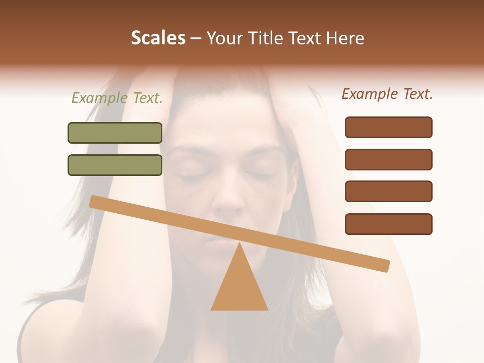 Woman With A Headache Over White Background PowerPoint Template