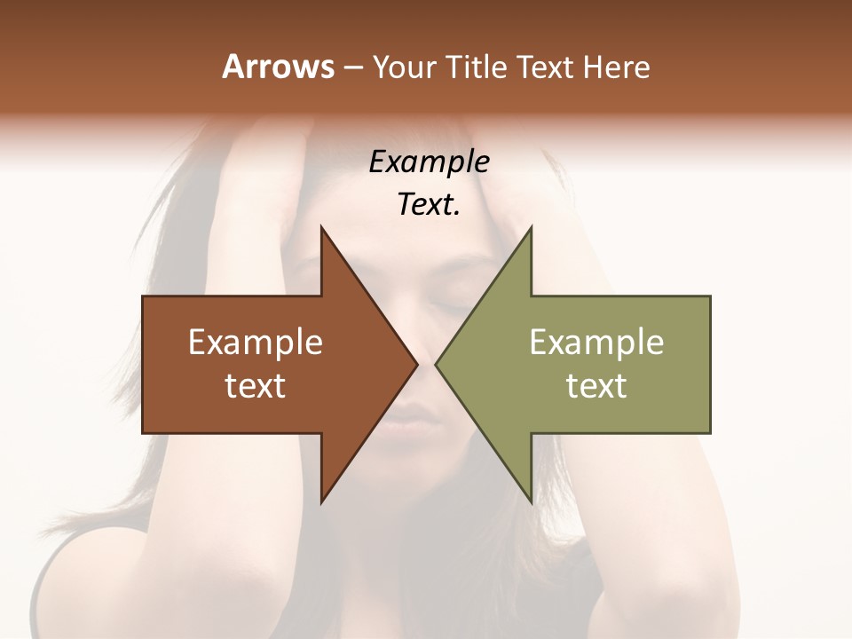 Woman With A Headache Over White Background PowerPoint Template