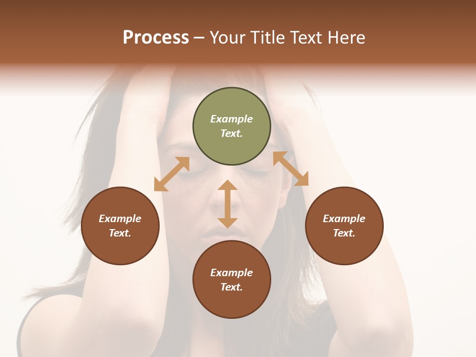 Woman With A Headache Over White Background PowerPoint Template