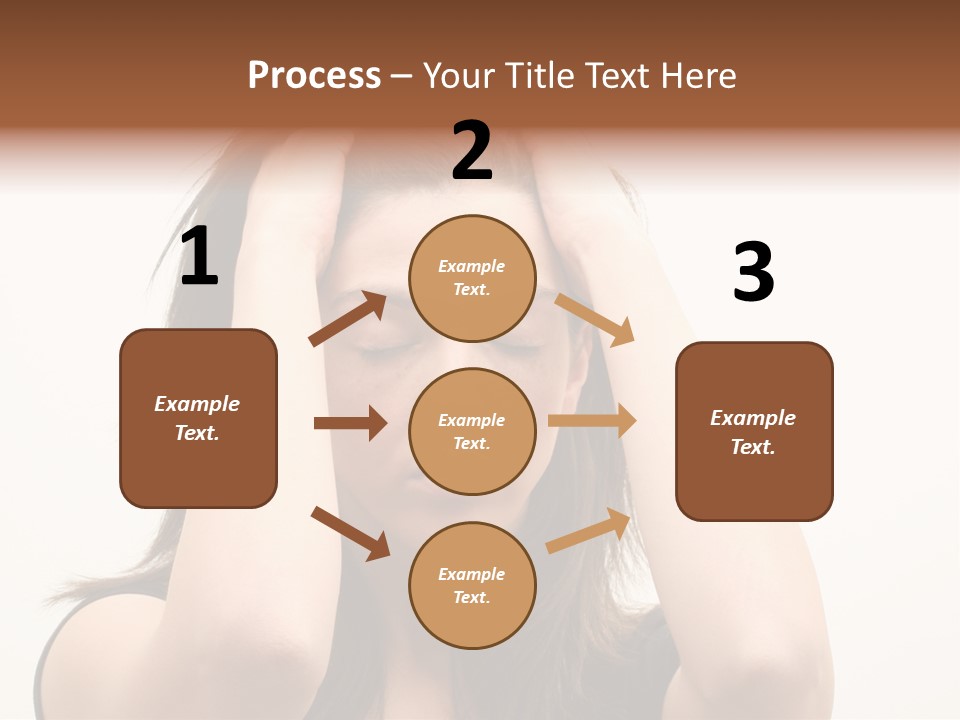 Woman With A Headache Over White Background PowerPoint Template