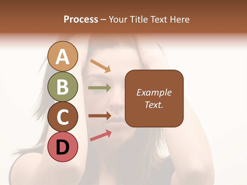 Woman With A Headache Over White Background PowerPoint Template