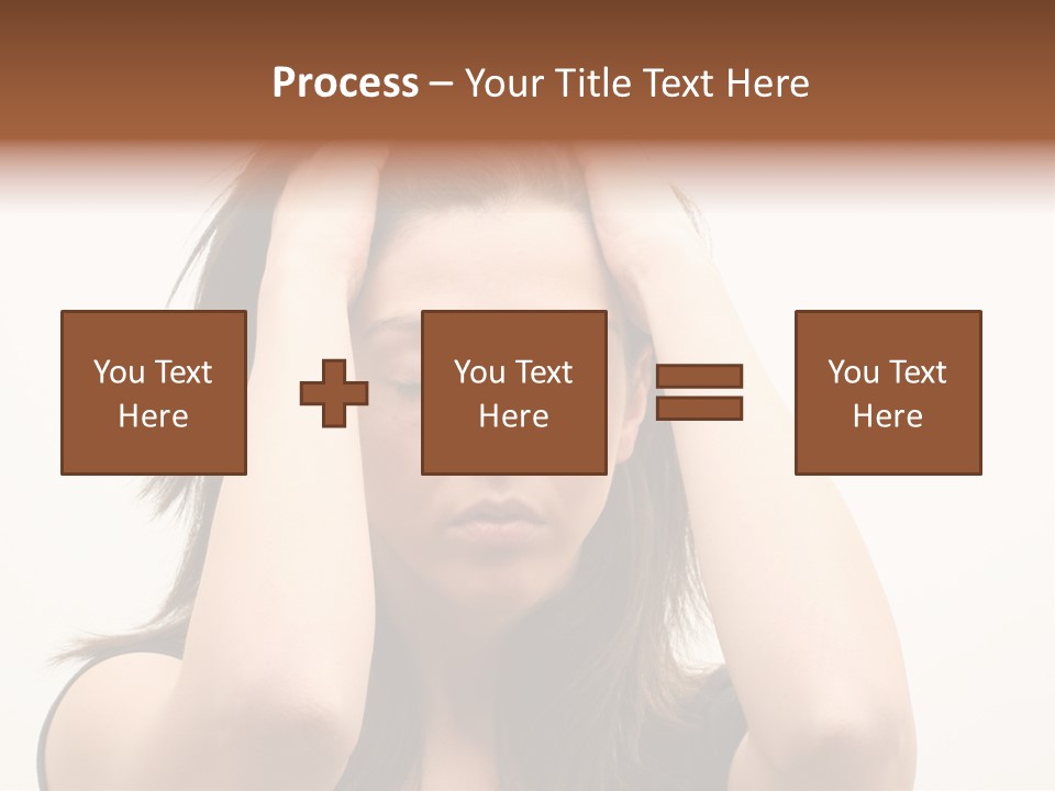 Woman With A Headache Over White Background PowerPoint Template