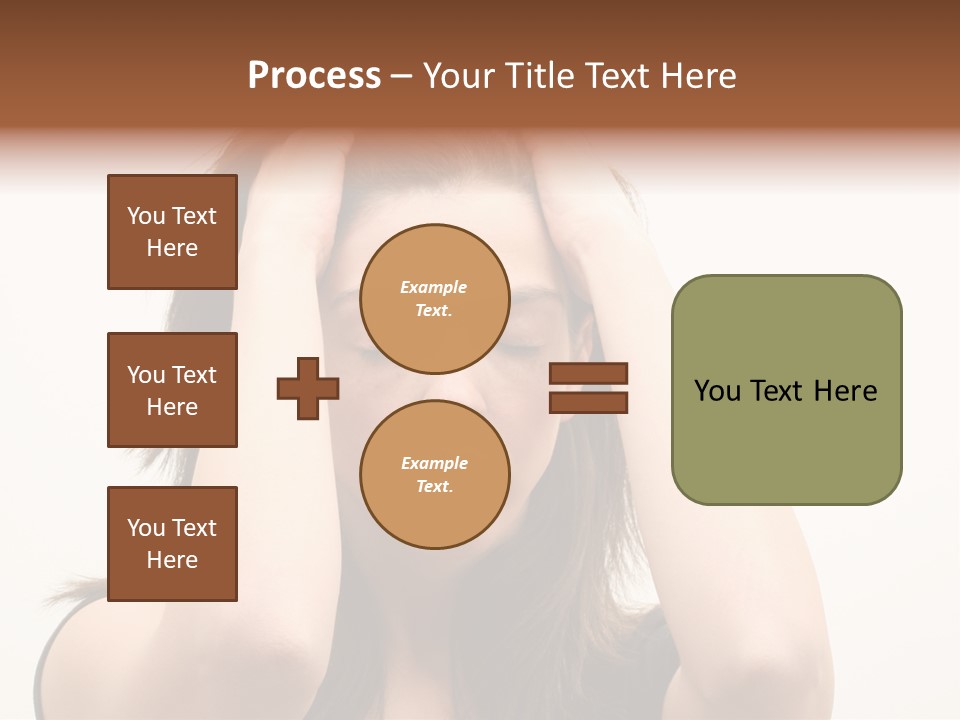 Woman With A Headache Over White Background PowerPoint Template