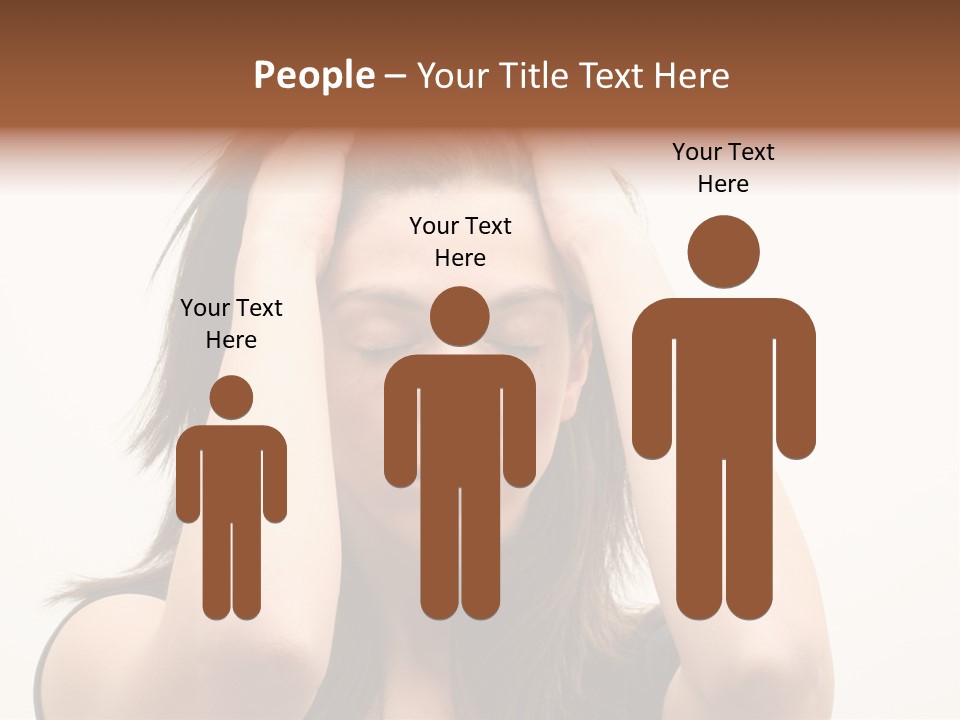 Woman With A Headache Over White Background PowerPoint Template