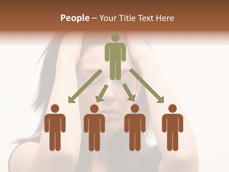 Woman With A Headache Over White Background PowerPoint Template